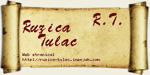Ružica Tulać vizit kartica